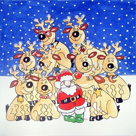 Santa and the Team, 2005 (w/c on paper)  van Tony  Todd