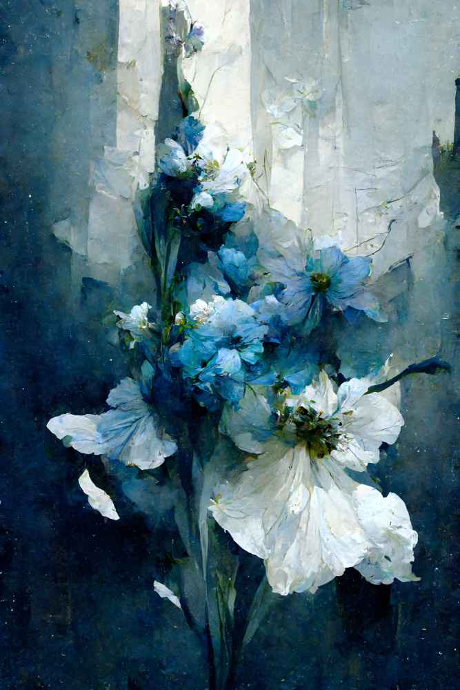 Blue Flower Bouquet van Treechild