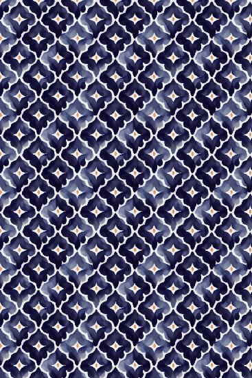 Blue Aquarell Tile Pattern