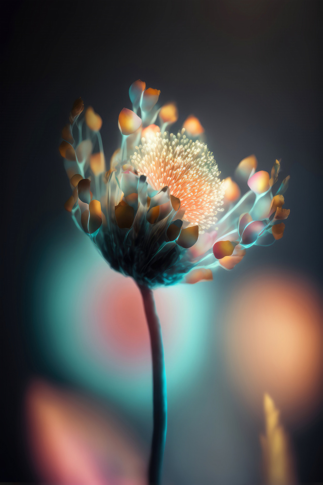 Colorful Glowing Flower van Treechild