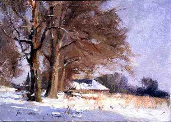 Limes in the Snow (oil on canvas)  van Trevor  Chamberlain