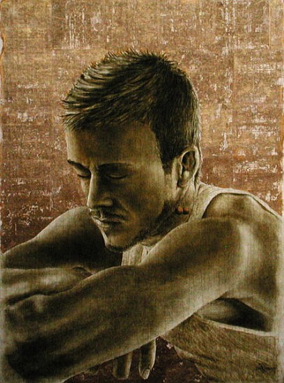 Beckham (b.1975) (oil and gold leaf on cracked gesso on canvas laid on board)  van Trevor  Neal