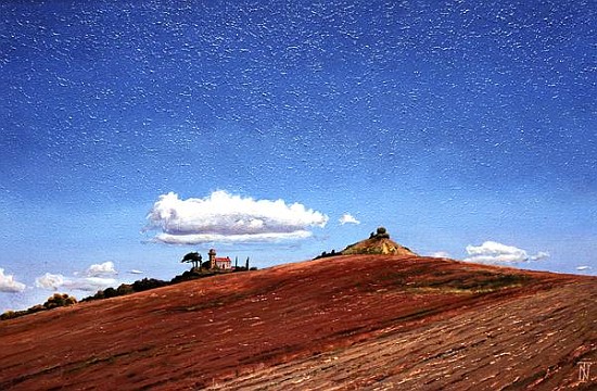 Big Sky, Hill Top, Todi, Umbria, 1998 (oil on canvas)  van Trevor  Neal