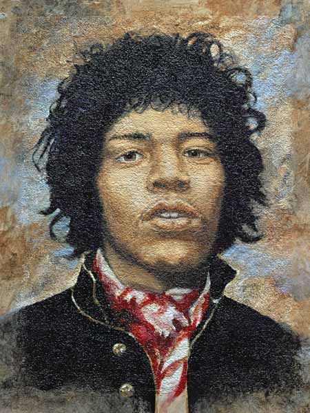 Hendrix (1942-70) (oil on polytex board)  van Trevor  Neal