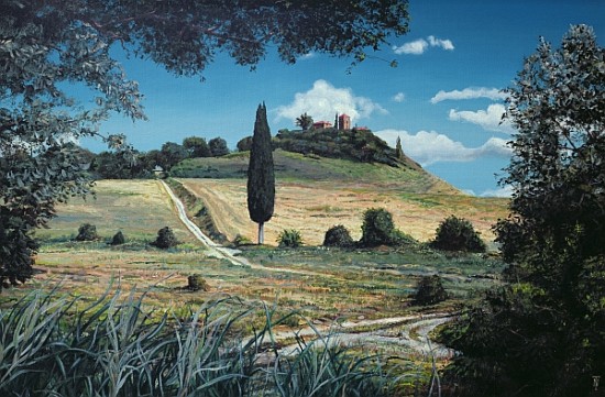 Lollipop Tree, Umbria, 1998 (oil on canvas)  van Trevor  Neal