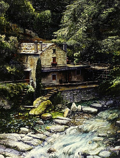 Watermill, Poretta, Tuscany, 1998 (oil on canvas)  van Trevor  Neal