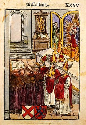 A scene from The Council of Constance, from ''Chronik des Konzils von Konstanz''