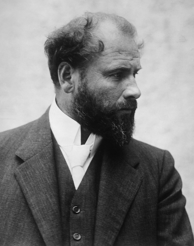 Der österreichische Maler Gustav Klimt van (rond 1900) Anoniem