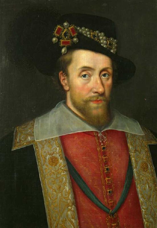 James I., König von England und Schottland (1566-1625) van (rond 1900) Anoniem