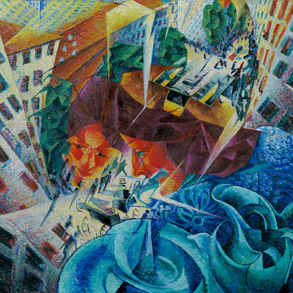 Simultan-Vision van Umberto Boccioni