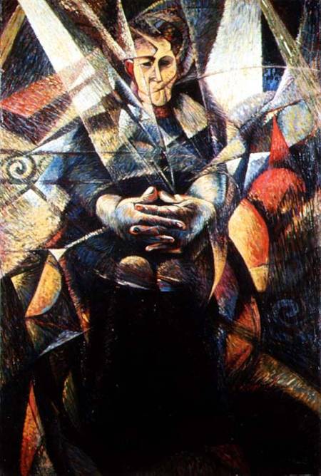 Portrait of a Seated Woman van Umberto Boccioni