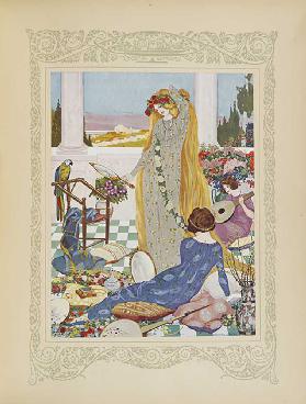 Here all the women were eager to dress like a queen, illustration from Contes du Temps Jadis, or Tal