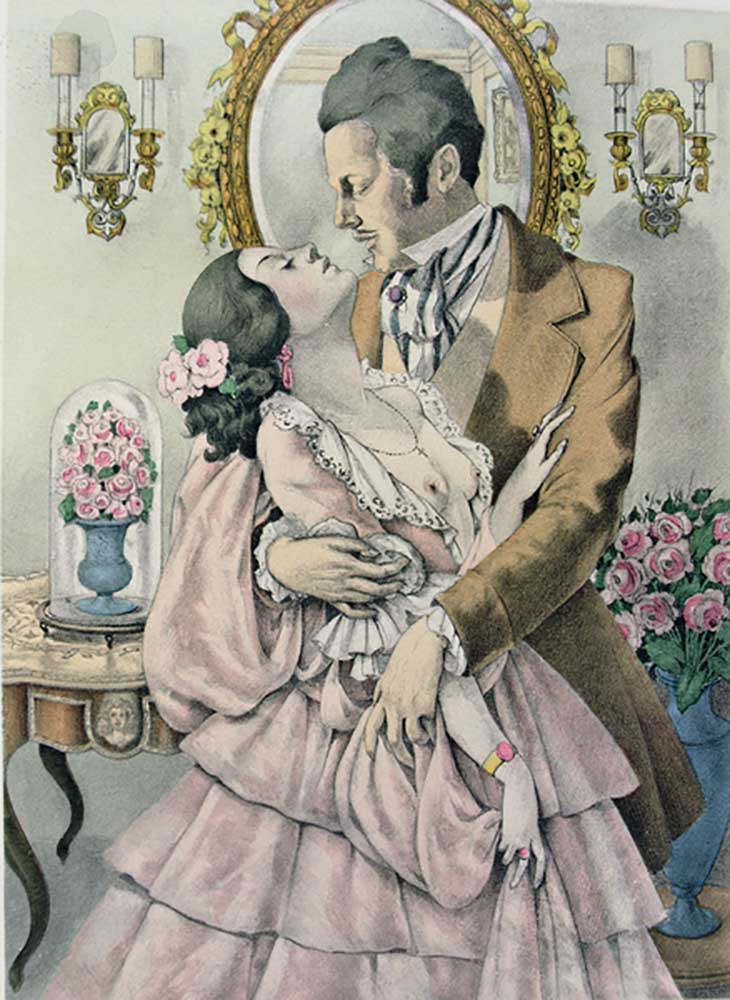 Illustration for Madame Bovary by Gustave Flaubert (1821-80) published by Gibert Jeune, 1953 van Umberto Brunelleschi