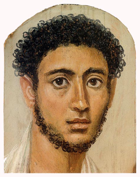 Ägypten: Mumienporträt eines jungen Mannes, c. 3. Jahrhundert n. Chr van Unbekannter Künstler