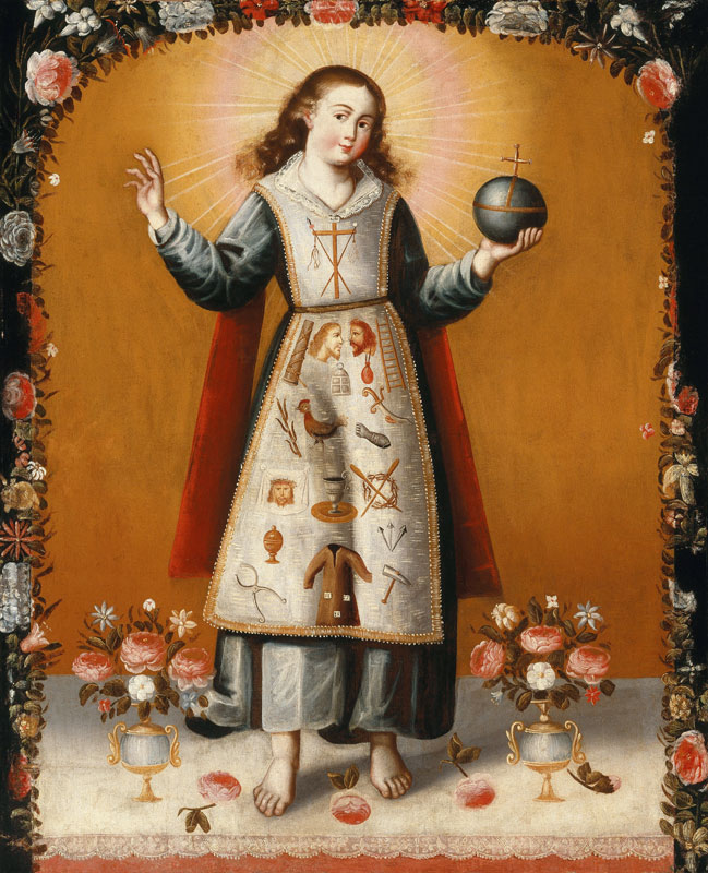 Christ Child with Passion Symbols van Unbekannter Künstler
