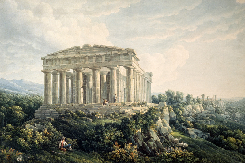 The Temple of Concordia in Agrigento van Unbekannter Künstler