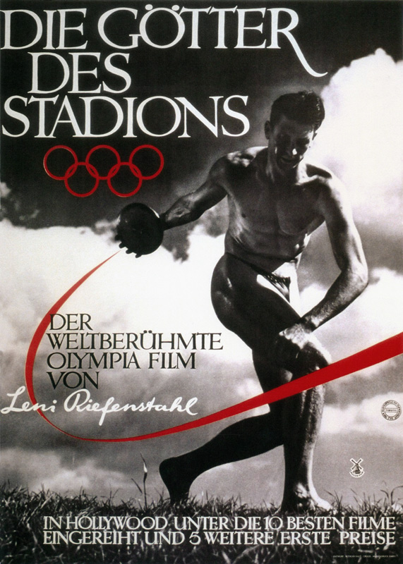 The Gods of the Stadium (Olympia Film by Leni Riefenstahl) van Unbekannter Künstler