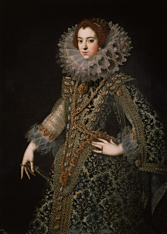 Portrait of Elisabeth of France (1602-1644), Queen consort of Spain van Unbekannter Künstler