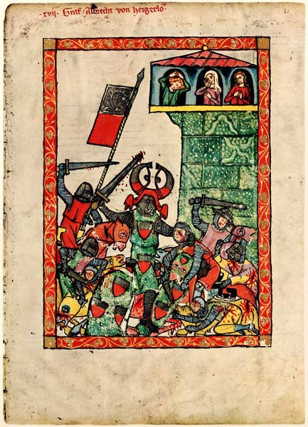 Count Albrecht II of Hohenberg (From the Codex Manesse) van Unbekannter Künstler