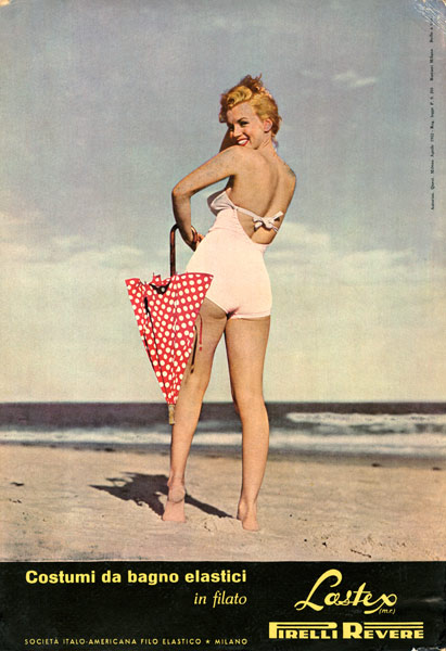 Marilyn Monroe posing for the advertising of Pirelli swimwear van Unbekannter Künstler
