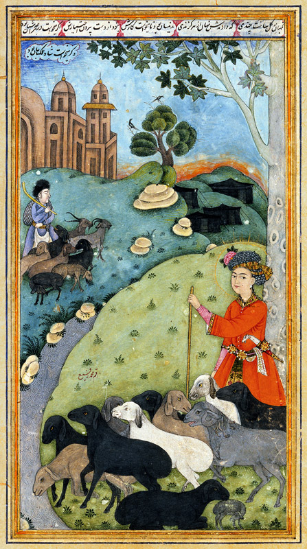 Miniature from "Yusuf and Zalikha" (Legend of Joseph and Potiphar's Wife) by Jami van Unbekannter Künstler