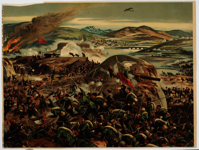 Balkan War. The Battle of Kirk Kilisse van Unbekannter Künstler
