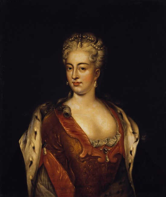 Portrait of Princess Charlotte Christine of Brunswick-Wolfenbüttel, wife of Tsarevich Alexei of Russ van Unbekannter Künstler