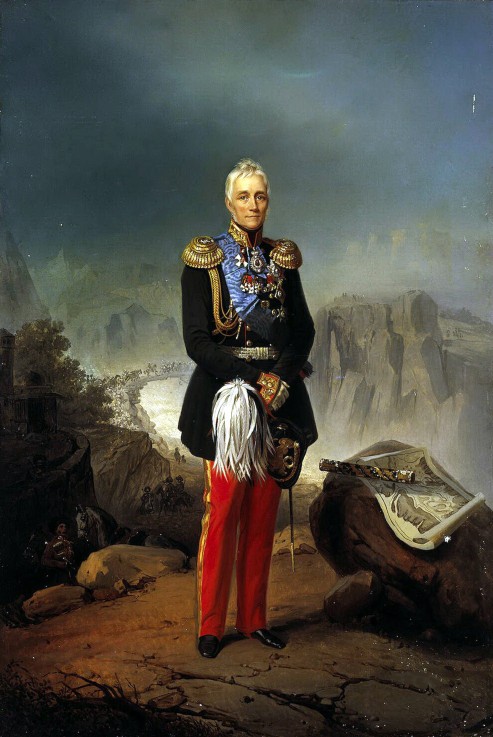 Portrait of Count Mikhail Vorontsov (1782-1856) van Unbekannter Künstler
