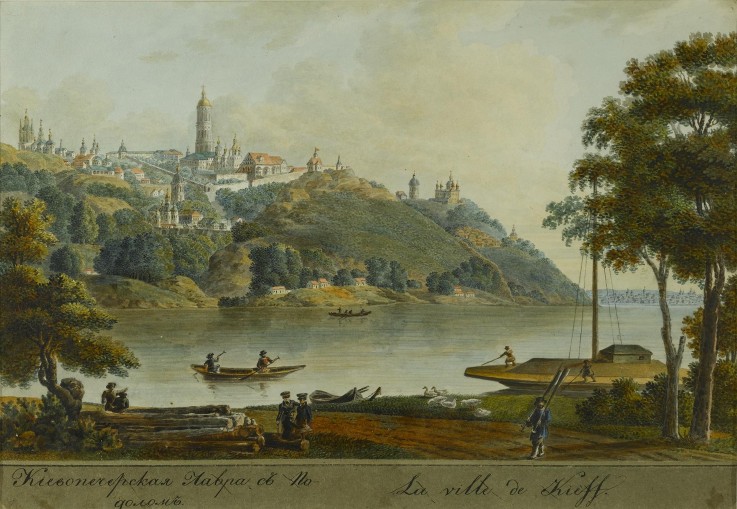View of the Kiev Pechersk Lavra and Podil van Unbekannter Künstler