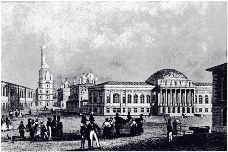 View of the Armory in Moscow van Unbekannter Künstler