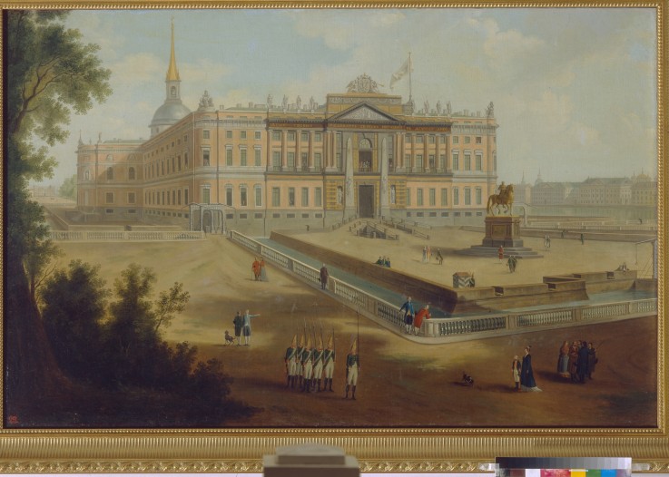 View of the Michael Palace in St. Petersburg van Unbekannter Künstler
