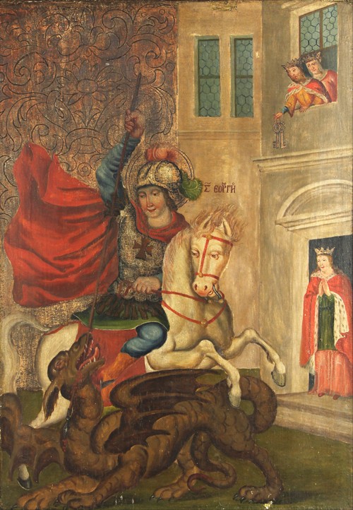 Saint George and the Dragon van Unbekannter Künstler