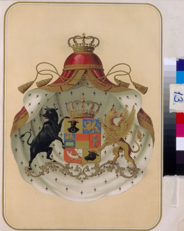 The coat of arms of the Masonic Grand Lodge of of Sweden-Norway van Unbekannter Künstler