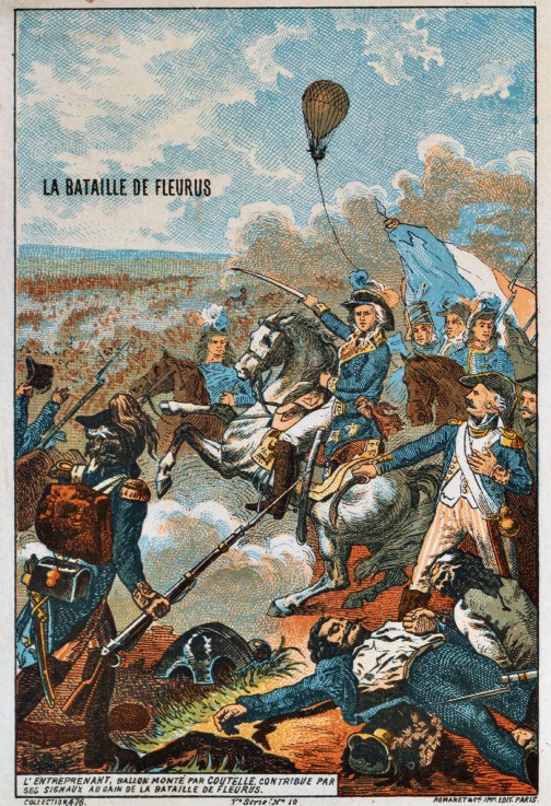 The balloon Entreprenant, flown by Coutelle, at the battle of Fleurus, 1794 (From the Series "The Dr van Unbekannter Künstler