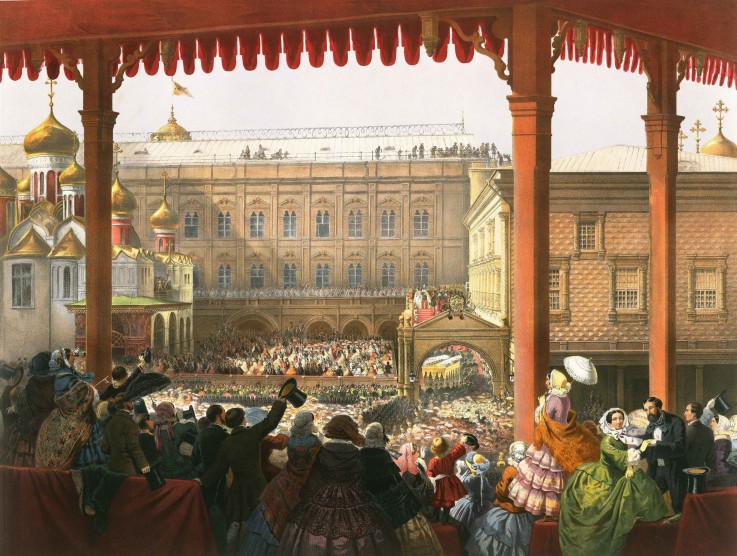 Bow to the People  (Alexander II Coronation) van Unbekannter Künstler