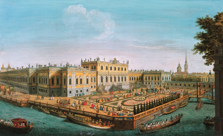 The Summer Palace in St. Petersburg van Unbekannter Künstler