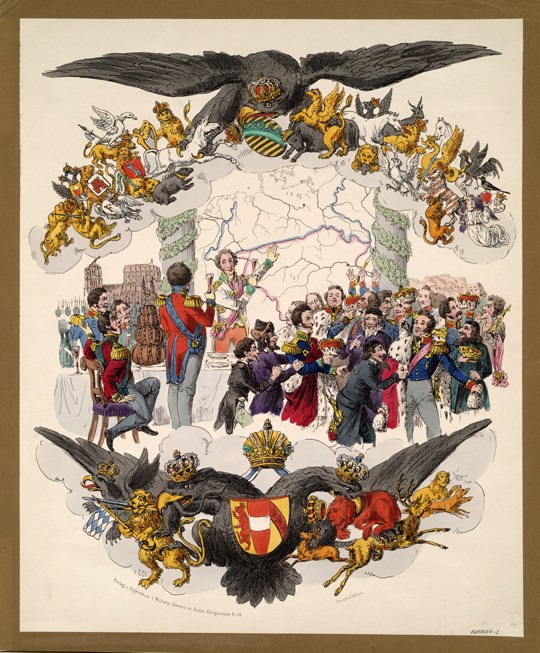 The Congress of Vienna (Caricature) van Unbekannter Künstler