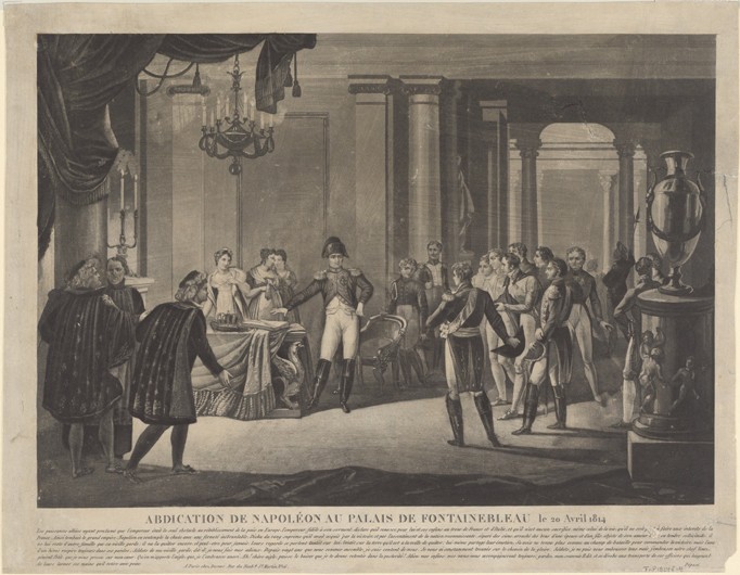 The Abdication of Napoleon at Fontainebleau van Unbekannter Künstler