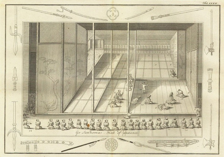 The hall of audience of the Dutch Ambassadors. (From The History of Japan by Engelbert Kaempfer) van Unbekannter Künstler