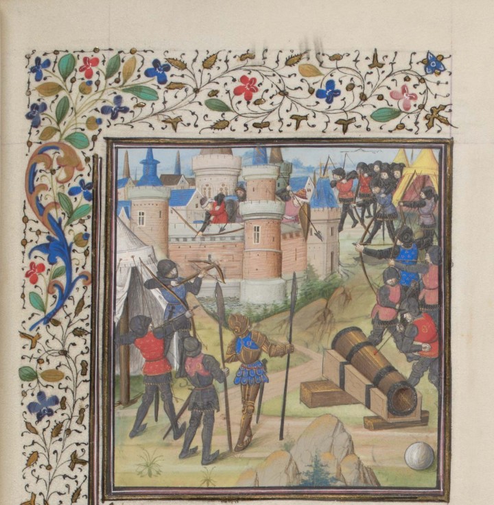 The Siege of Antioch. Miniature from the "Historia" by William of Tyre van Unbekannter Künstler