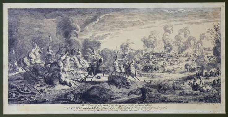 The Siege of the Fortress Ochakov in 1737 van Unbekannter Künstler