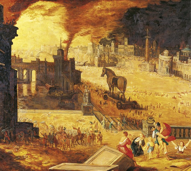 The Siege of Troy van Unbekannter Künstler