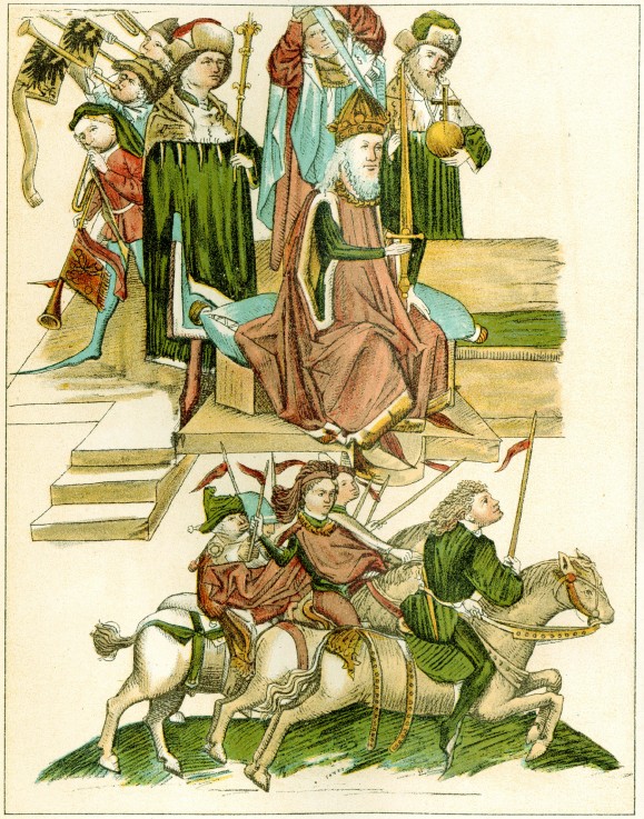 Frederick I receives Brandenburg (Copy of an Illustration from the Richental's illustrated chronicle van Unbekannter Künstler