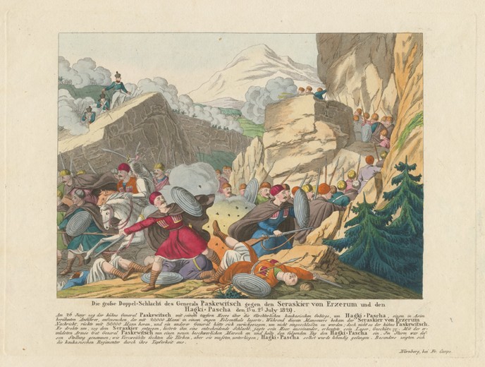 The capture of Erzurum by Ivan Paskevich on June 27, 1829 van Unbekannter Künstler