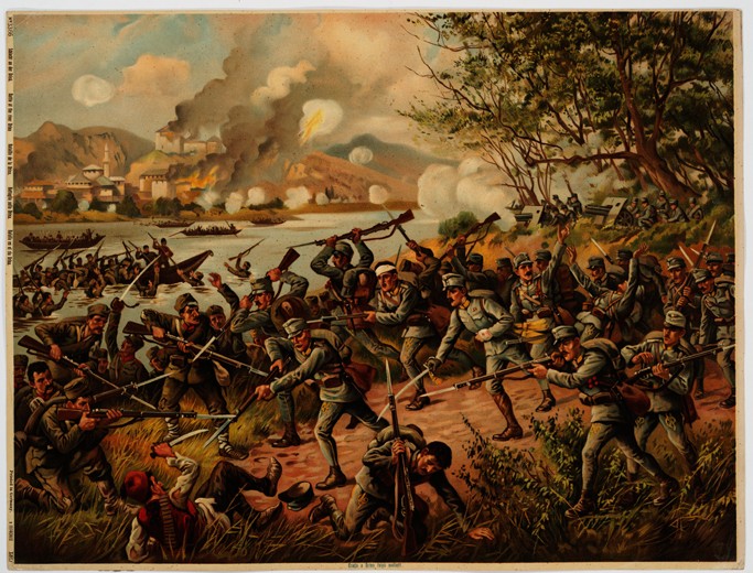 The Battle of Drina van Unbekannter Künstler