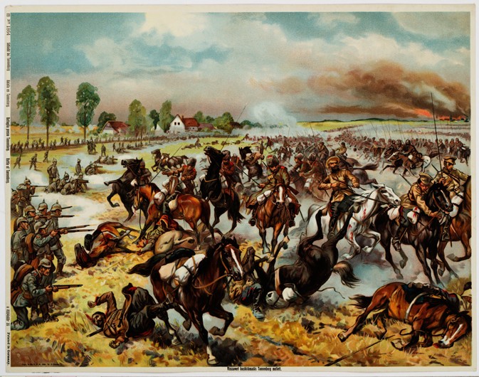 The Battle of Tannenberg, August 1914 van Unbekannter Künstler
