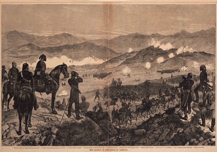 The Battle of Kizil-Tepe on June 25, 1877 van Unbekannter Künstler