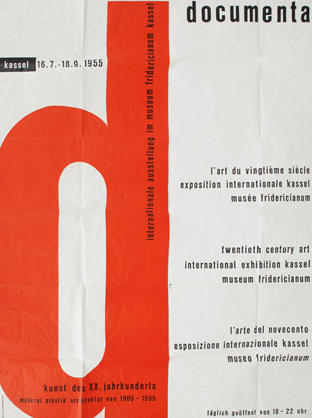 Poster for the First documenta Exhibition in 1955 van Unbekannter Künstler