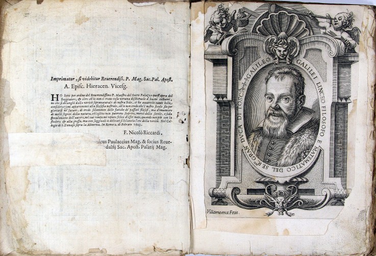 Leaf of book "The Assayer (Il Saggiatore)" by Galileo Galilei van Unbekannter Künstler