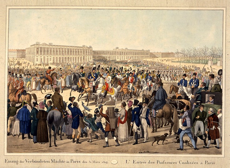 The Coalition army enters Paris on March 31, 1814 van Unbekannter Künstler
